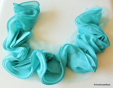 Green Fabric Neck Collar Trim